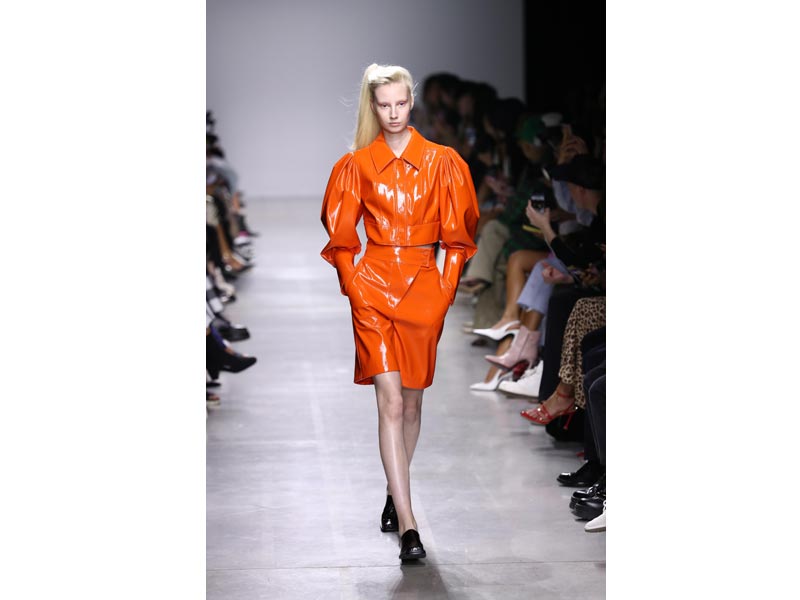 Models walk the ramp for designer Annakiki at Milan Fashion Week