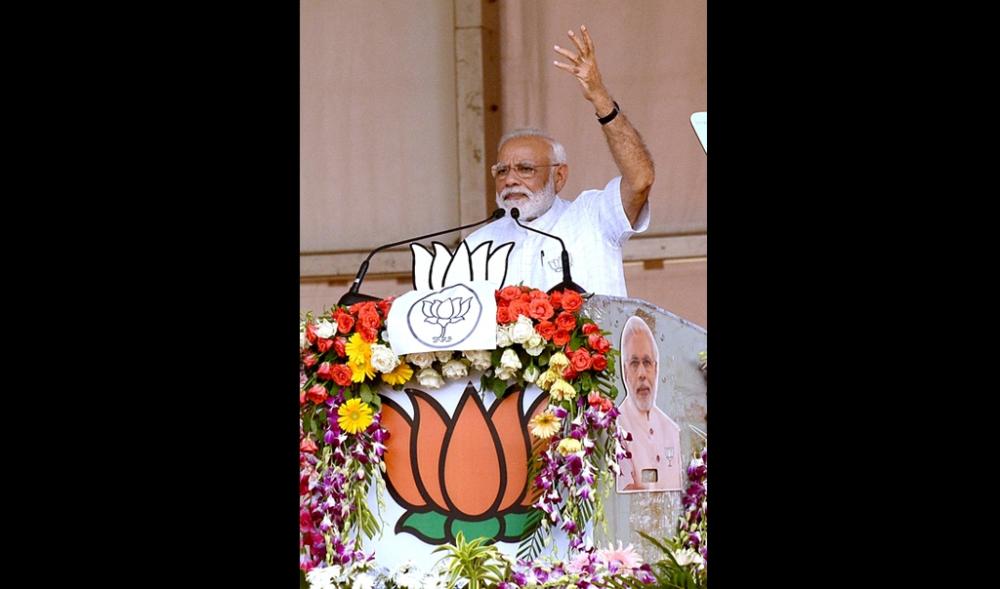 PM Narendra Modi addresses rally at brigade in Kolkata