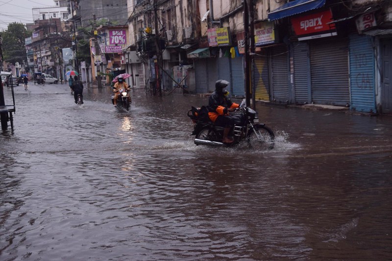 Heavy monsoon rain in Patna