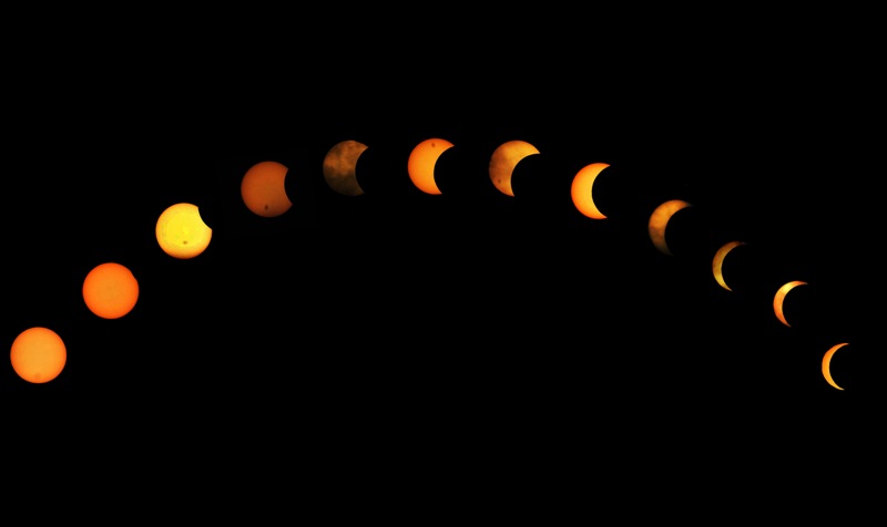 Glimpses of the Solar Eclipse