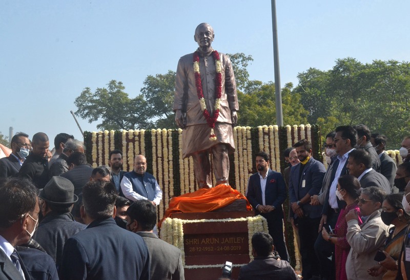Amit Shah unveils late Arun Jaitley's statue in Feroz Shah Kotla