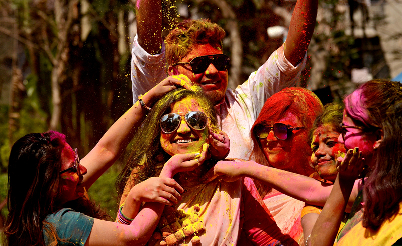 Kolkata celebrates Holi, the festival of colours