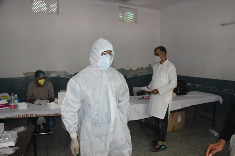 New Delhi: COVID-19 testing centre opened in Shaheen Bagh school