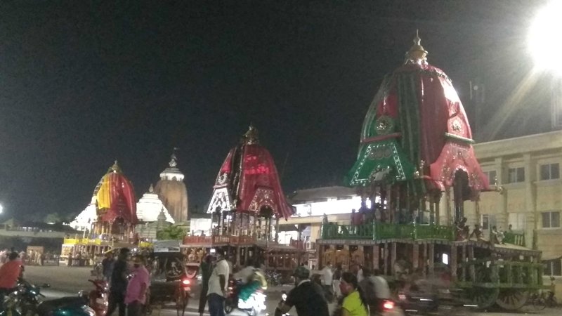Construction of chariots for Rath Yatra in Puri