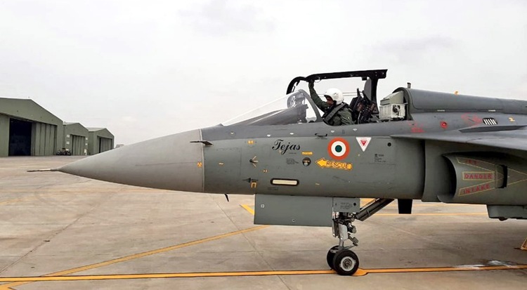 Air Chief Marshal R K S Bhadauria onboard Tejas fighter aircraft near Coimbatore