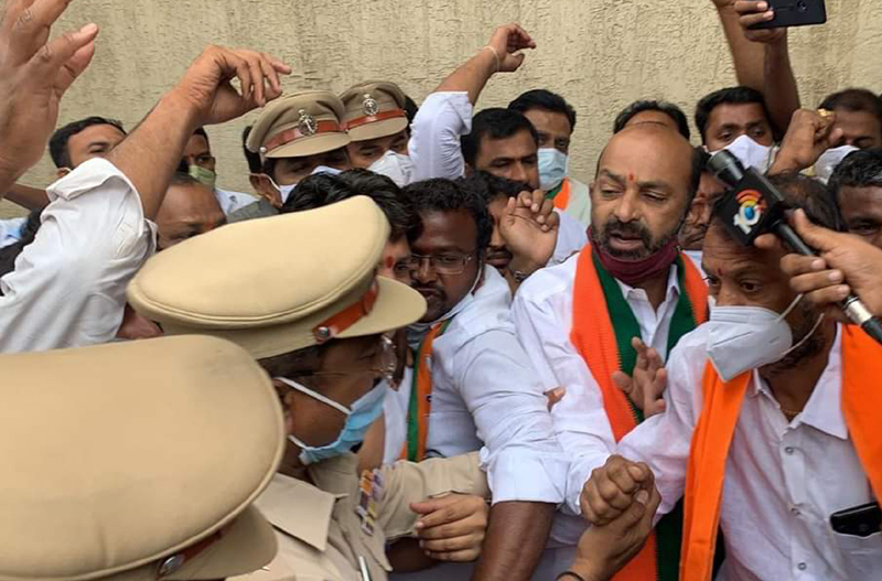 Police arrest Telangana BJP President Bandi Sanjay Kumar