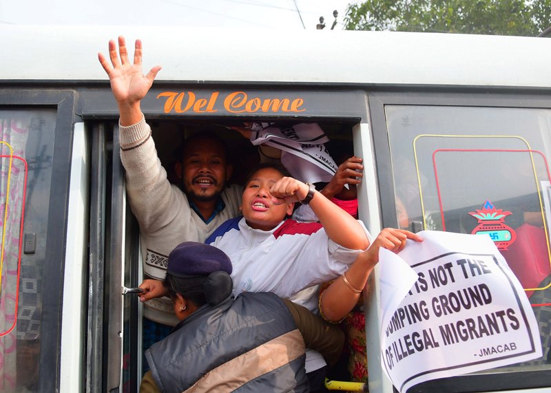 Demonstrators oppose CAA in Agartala