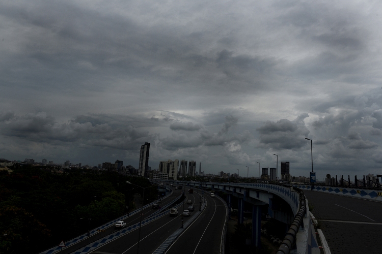 Dark clouds over West Bengal capital Kolkata ahead of Cyclone Amphan