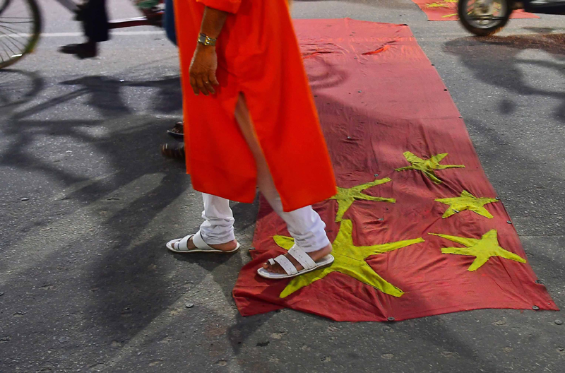 Anti-China demonstration in Agartala