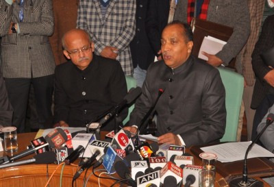 Himachal CM Jai Ram Thakur addresses press conference