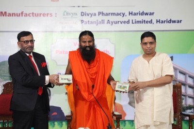 Baba Ramdev launches Divya Corona kit in Hardwar