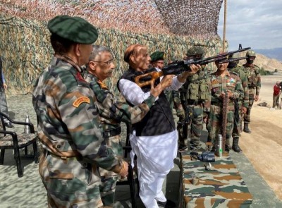 Not an inch of Indian territory could be touched by anyone: Rajnath Singh's message to China from Ladakh