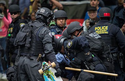 Portland police declare riot amid BLM protest near federal immigration building