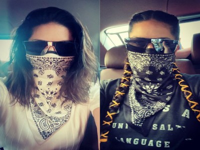 Fight against COVID-19: Sunny Leone sports two stylish face covers, shares images on social media
