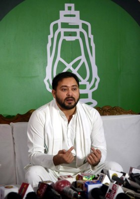 Tejashwi Yadav addresses press conference