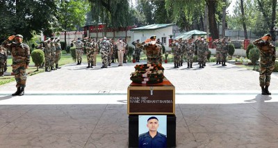 Tributes to martyr sepoy Prashant Sharma
