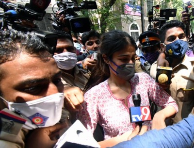 Mumbai: Actress Rhea Chakraborty walks out of Byculla Jail