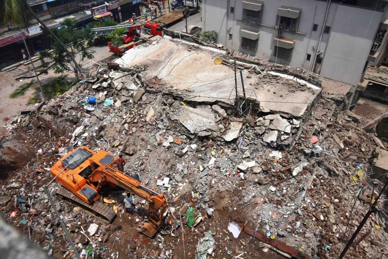 Rescue ops in multi-storeyed building collapse at Dongri in Mumbai