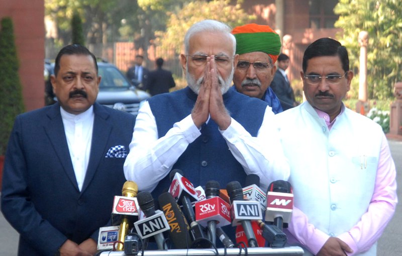PM Modi addresses media ahead of Parliament's budget session 