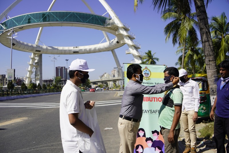 St. Xavier's University distributes masks in 5 km radius of campus in Kolkata's Rajarhat