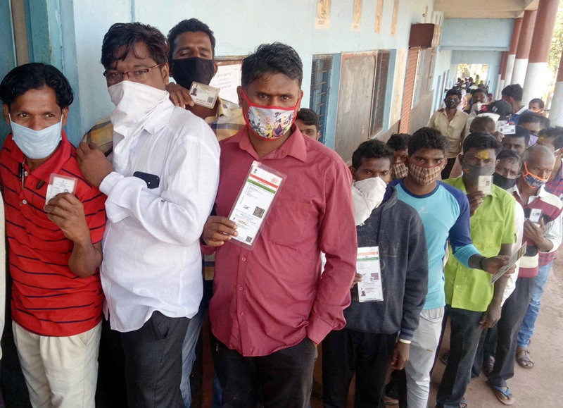 Voting underway in Karnataka Gram Panchayath Elections