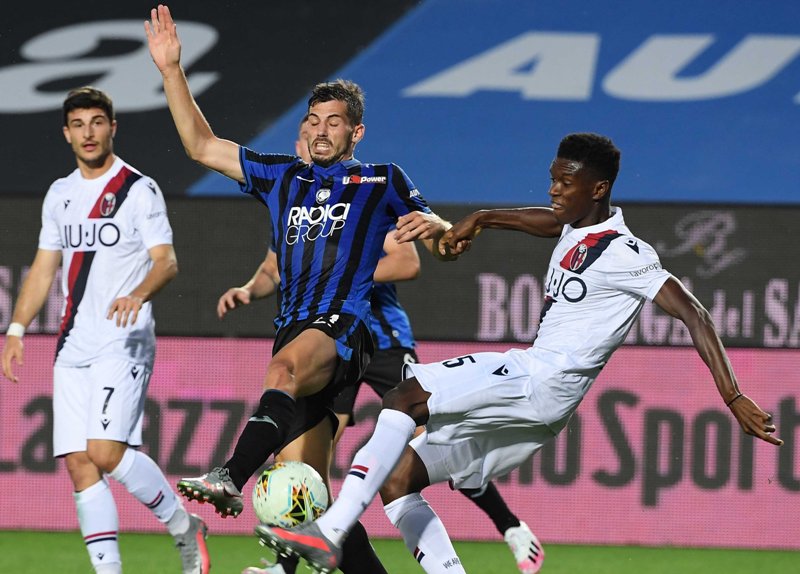 Serie A football match in Bergamo