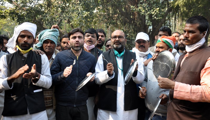 UPCC President Ajai Kumar Lallu protests against Farm Bills