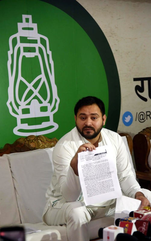 Tejashwi Yadav addresses press conference