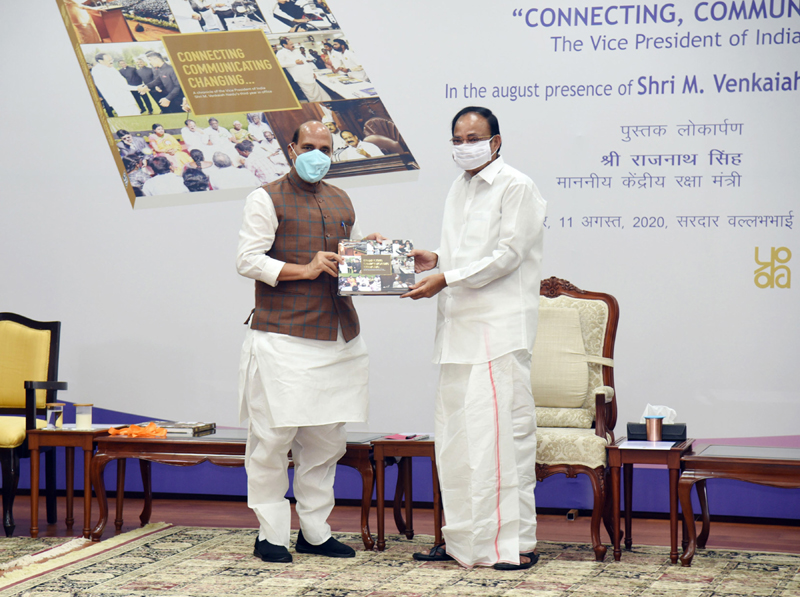 Defence Minister Rajnath Singh addressing a book release function in New Delhi