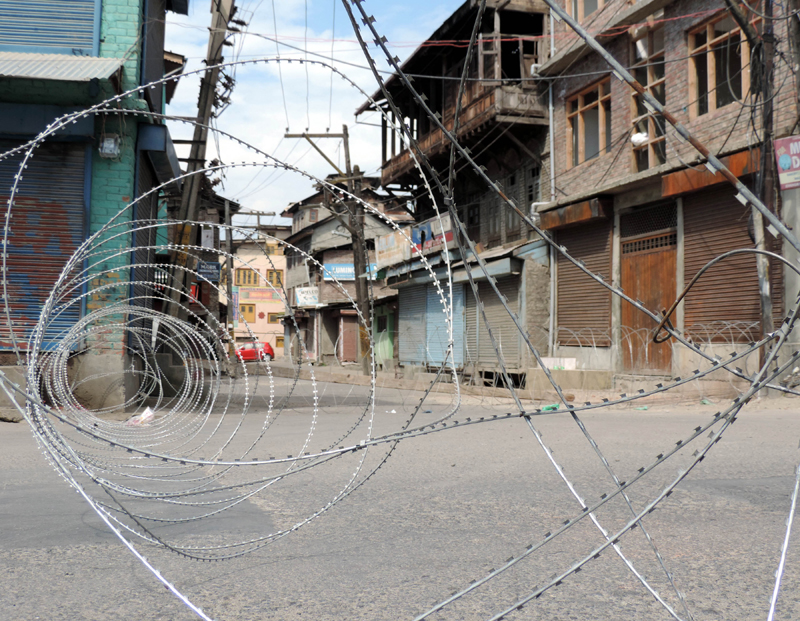 Article 370 Scrapping Anniversary: Security forces keping strict vigil at Budshah Bridge in Srinagar