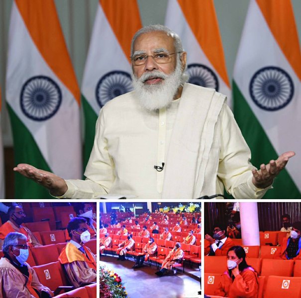 PM Narendra Modi addresses the 51st convocation of IIT Delhi.