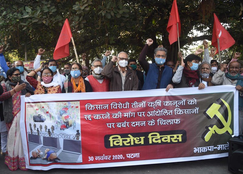 Farmers protest against Centre’s new farm laws