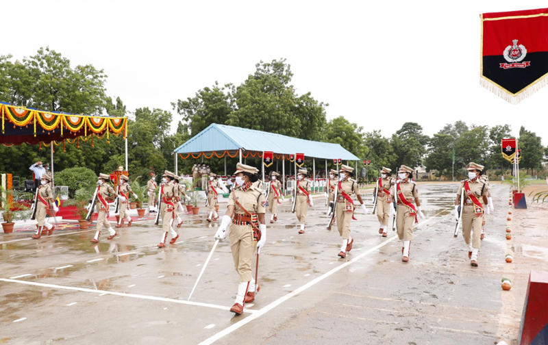 SCR General Manager Gajanan Mallya addresses Passing Out Parade of 83 women Sub-Inspector Cadets