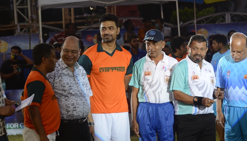 Team Golondaaj and IFA players play football match ahead of Dev starrer film's release