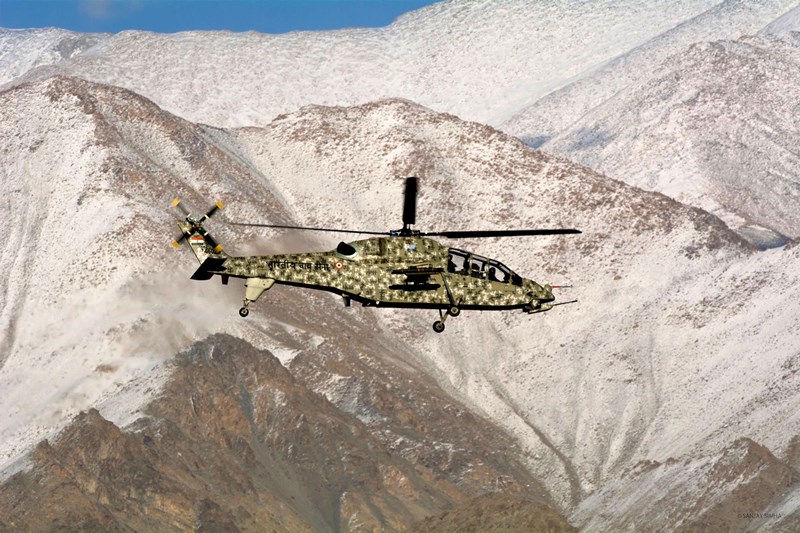 Hindustan Aeronautics' Light Combat Helicopter showing its prowess in Ladakh
