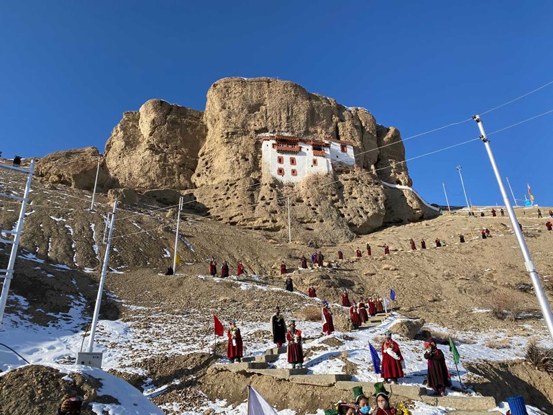 Prahlad Patel visits Mulbekh Monastery in Kargil