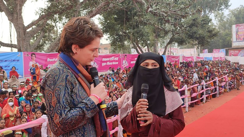 Priyanka Gandhi Vadra visits Firozabad in poll-bound UP