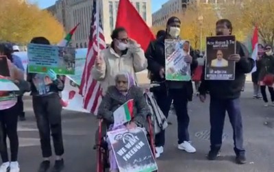 MQM protest outside White House against atrocities by Pak regime on Mohajirs