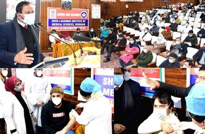 Jammu and Kashmir: Advisor Bhatnagar kickstarts vaccination in Kashmir