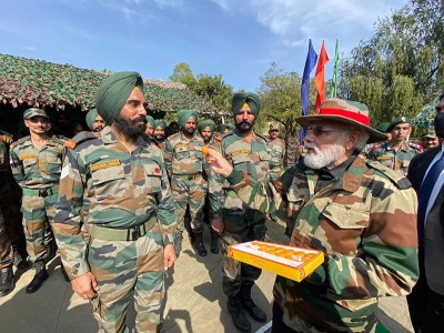 'Because of you countrymen sleep peacefully, happily enjoy festivals': PM Modi to jawans in J&K's Naushera