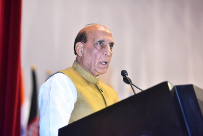 Tamil Nadu: Rajnath Singh at Defence Services Staff College in Wellington