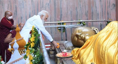 With Sri Lankan delegation, PM Modi inaugurates Kushinagar Int Airport in UP in a tribute to Buddhist heritage