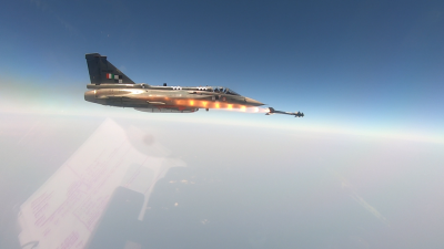 Maiden trial of Python-5 air to air missile for India's LCA