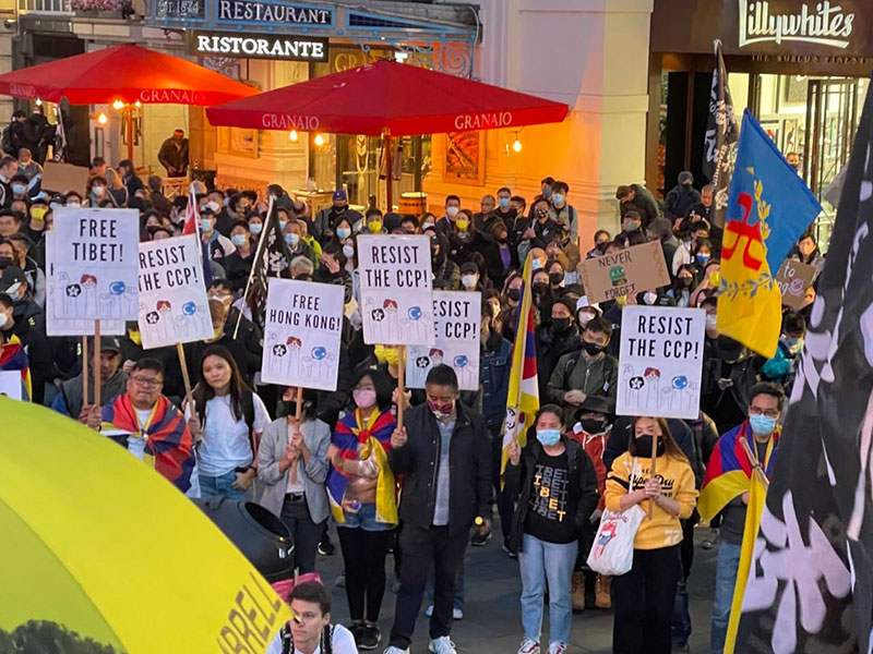 Protests against Chinese Communist Party in London
