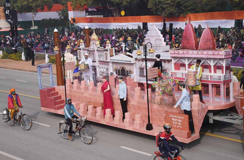 Rajpath during dress rehearsal of Republic Day Parade-2021