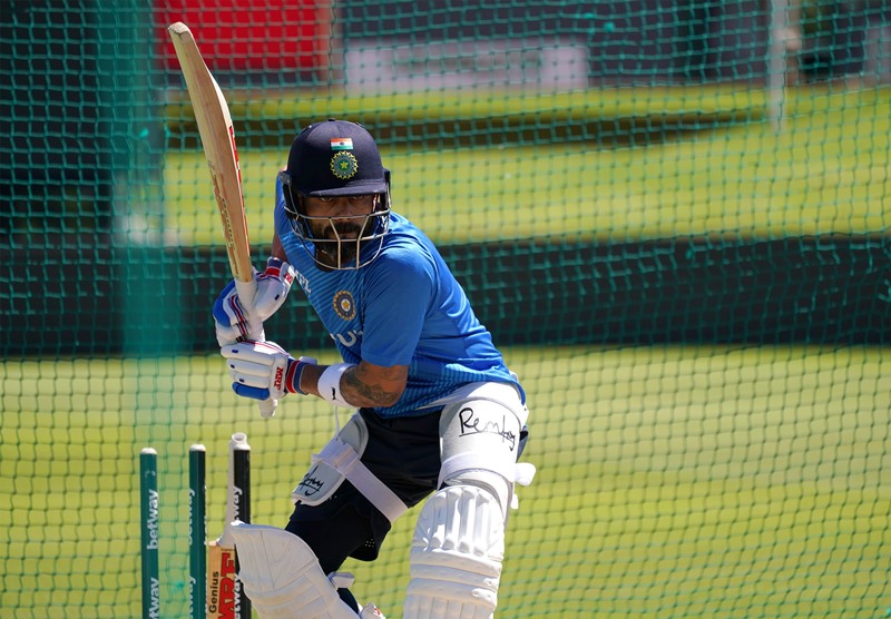Indian head coach Rahul Dravid during a practice session
