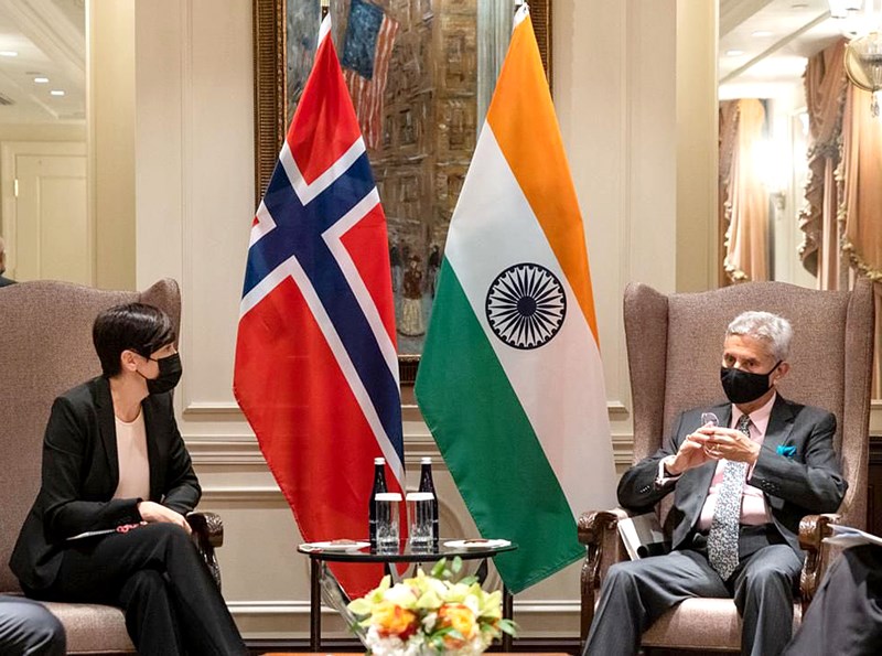 S Jaishankar meets Norway Foreign Minister in US