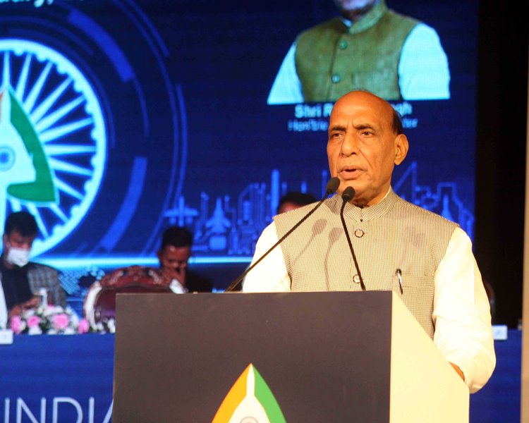 Rajnath Singh addresses gathering during Curtain Raiser event for Aero India 2021