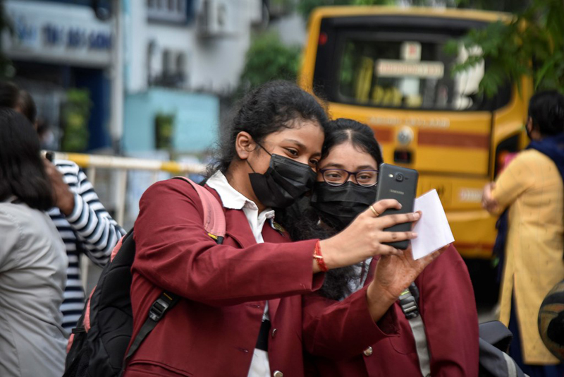 Glimpses of students attending physical classes in Kolkata as West Bengal schools reopen from today