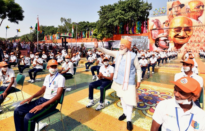 PM Modi addresses nation on the occasion of 75th Independence Day in Delhi